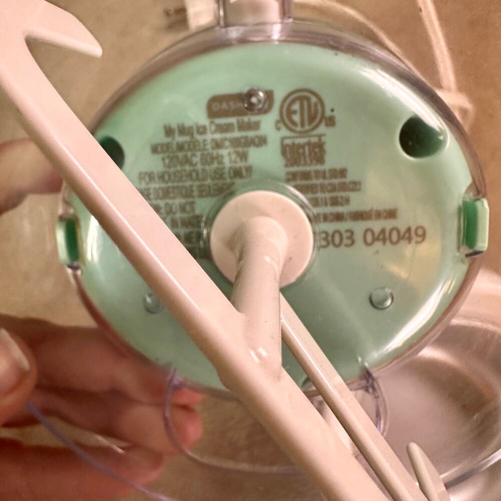 Dash My Mug Ice Cream Maker Aqua Personal Frozen Dessert Maker Tested Works - Picture 3 of 7